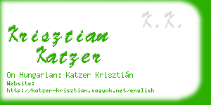 krisztian katzer business card