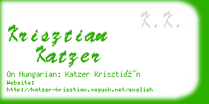 krisztian katzer business card